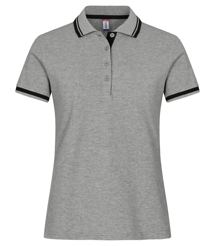 Clique Astoria poloshirts grijsmelange