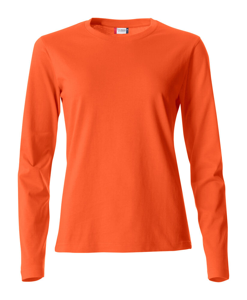 Clique Basic-T L/S Women shirt dieporanje