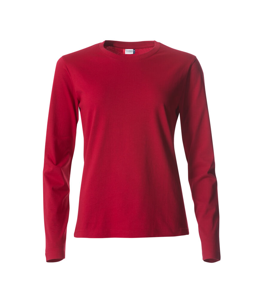 Clique Basic-T L/S Women shirt rood