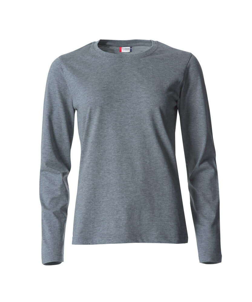 Clique Basic-T L/S Women shirt grijsmelange