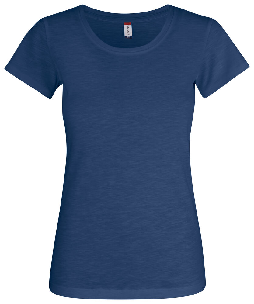 Clique Slub-T Women t-shirts blauw melange 2