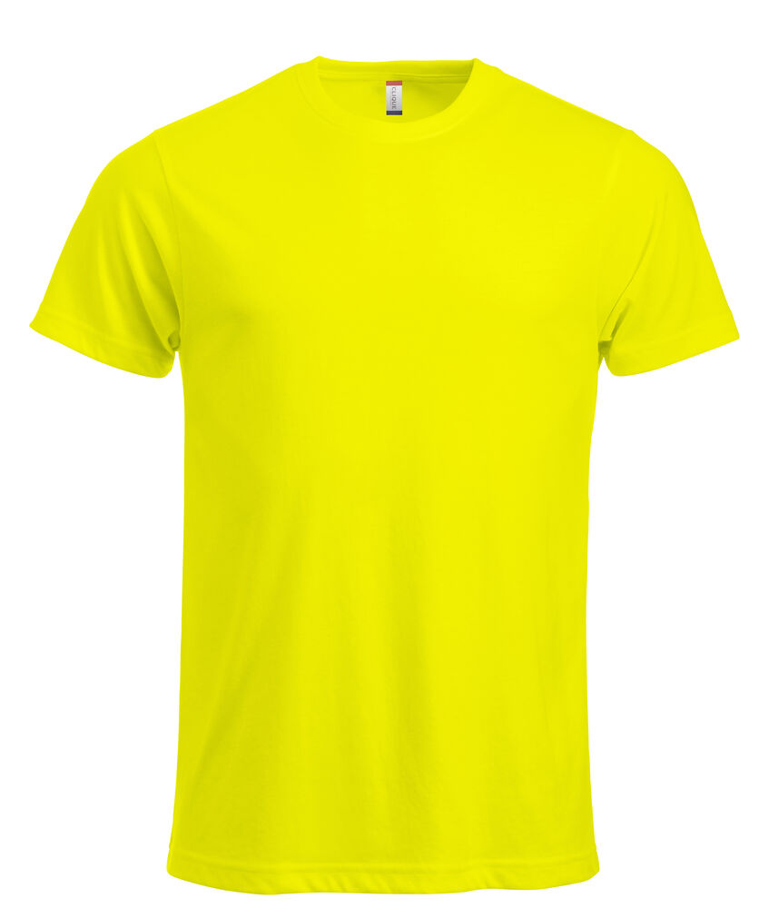 Clique New Classic-T t-shirts signaalgeel