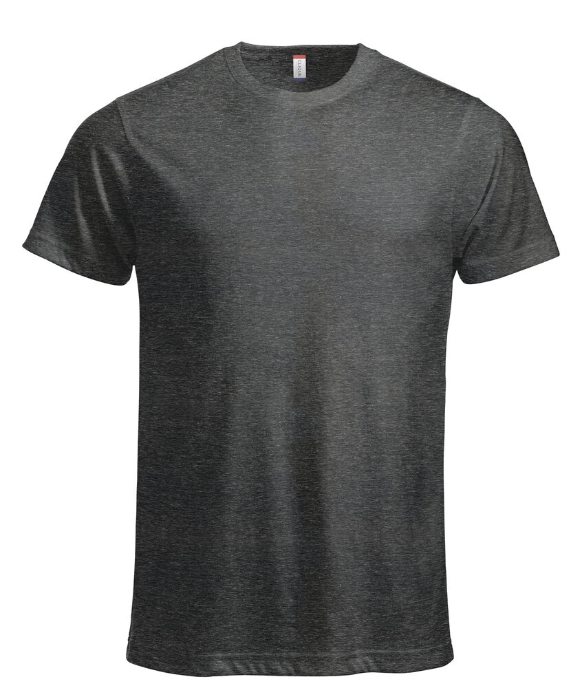 Clique New Classic-T t-shirts antraciet melange