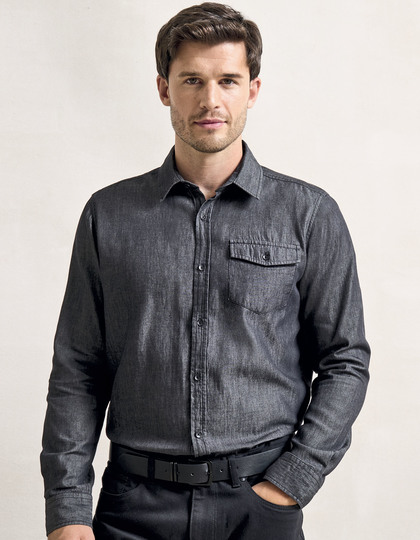 Premier Workwear Men´s Jeans Stitch Denim Shirt overhemd