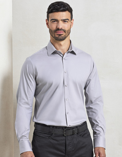 Premier Workwear Men´s Stretch Fit Poplin Long Sleeve overhemd