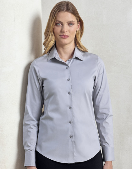 Premier Workwear Women´s Stretch Fit Poplin Long Sleeve blouse