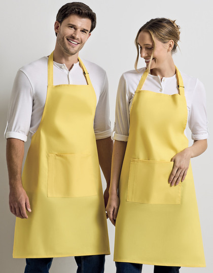 Premier Workwear Colours Collection Bib Apron met zak schort