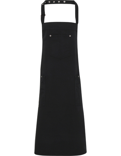 Premier Workwear Cotton Chino Bib Apron schort achterzijde