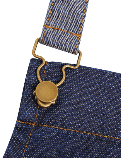 Premier Workwear District Waxed Look Denim Bib Apron schort detailfoto