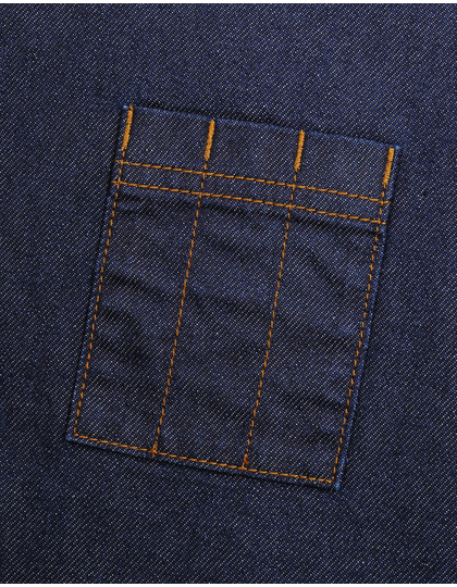 Premier Workwear Division Waxed Look Denim Waist Apron sloof zijaanzicht
