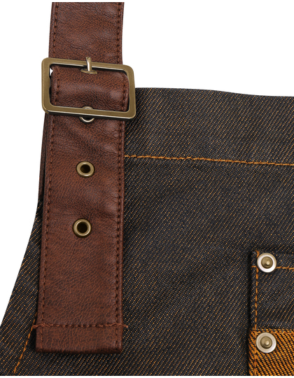 Premier Workwear Division Denim Bib Apron schort detailfoto