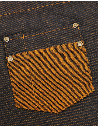 Premier Workwear Division Denim Bib Apron schort zijaanzicht
