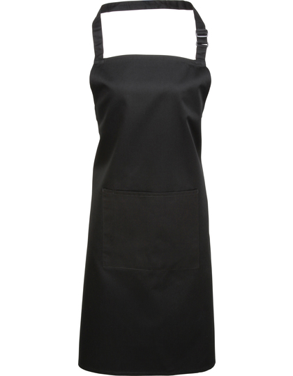 Premier Workwear Colours Collection Bib Apron met zak schort achterzijde