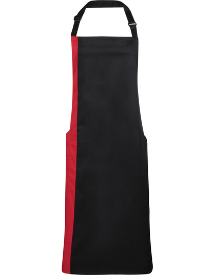 Premier Workwear Colours Collection Contrast Bib Apron schort achterzijde