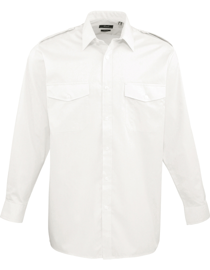 Premier Workwear Pilot Shirt Long Sleeve overhemd achterzijde