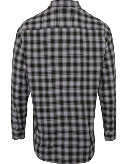 Premier Workwear Men´s Mulligan Check Long Sleeve overhemd detailfoto