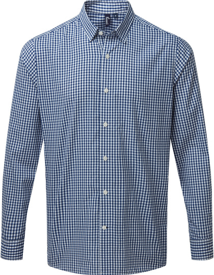 Premier Workwear Men´s Maxton Check Long Sleeve overhemd achterzijde