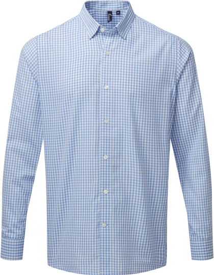 Premier Workwear Men´s Maxton Check Long Sleeve overhemd zijaanzicht