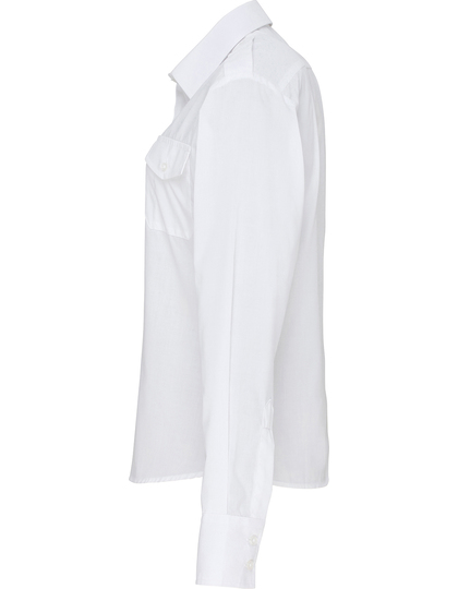 Premier Workwear Women´s Long Sleeve Pilot Shirt blouse gedragen