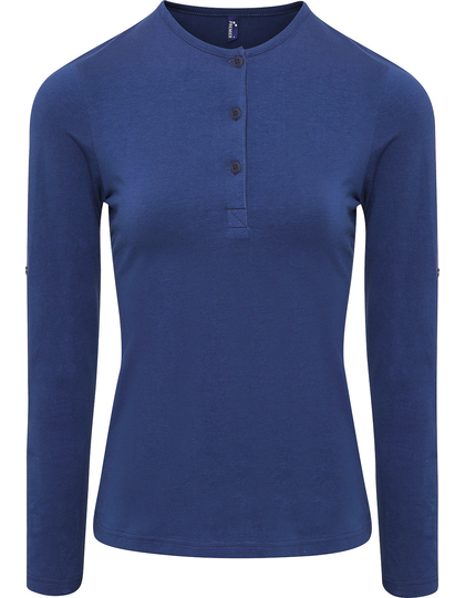 Premier Workwear Women´s Long-John Roll Sleeve Tee longsleeve achterzijde