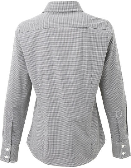 Premier Workwear Women´s Microcheck Gingham Long Sleeve blouse detailfoto