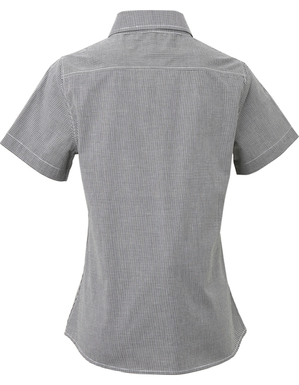 Premier Workwear Women´s Microcheck Gingham Short Sleeve blouse detailfoto