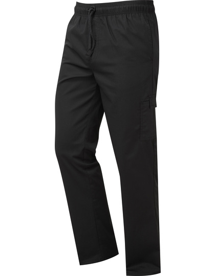 Premier Workwear Essential Chef´s Cargo Pocket Trousers koksbroek achterzijde