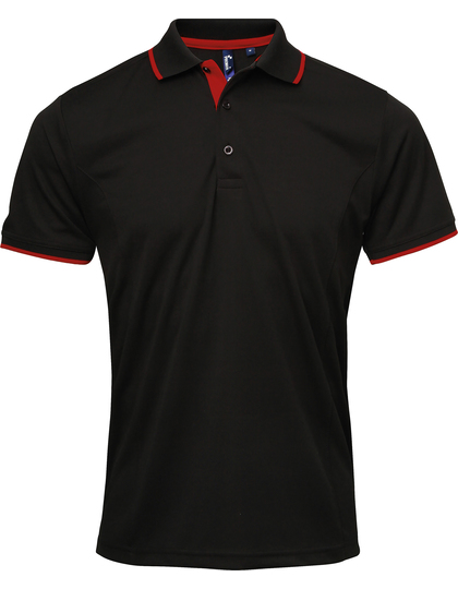 Premier Workwear Men´s Contrast Coolchecker Polo polo achterzijde