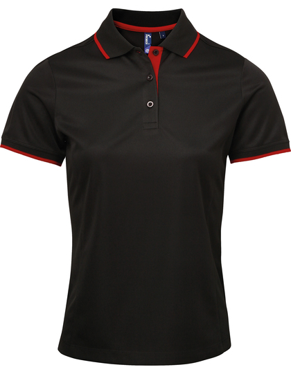 Premier Workwear Women´s Contrast Coolchecker Polo polo achterzijde