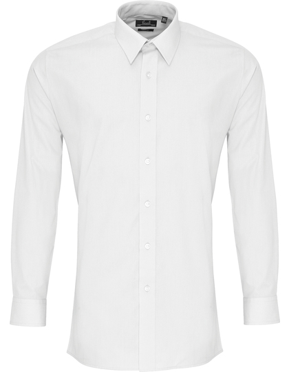 Premier Workwear Men´s Fitted Poplin Shirt overhemd achterzijde