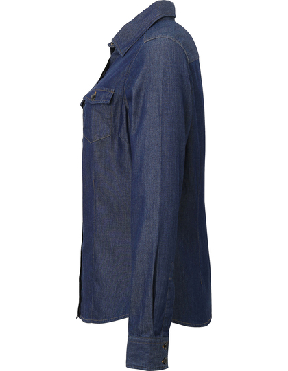 Premier Workwear Women´s Jeans Stitch Denim Shirt blouse gedragen