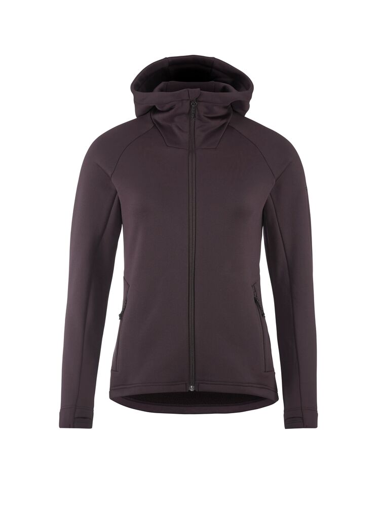 Craft ADV Explore Power Fleece Hood Jkt W sportschoenen dk plum
