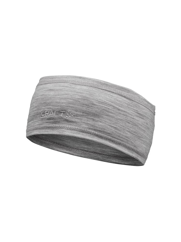 Craft Essence Wool Headband muts grey melange