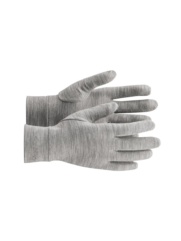 Craft Essence Wool Light Glove handschoen grey melange