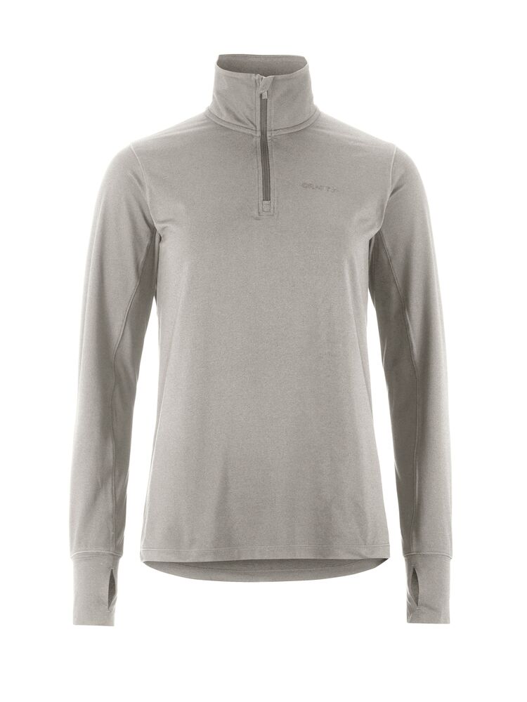 Craft Flow HZ LS W sporttruien grey melange