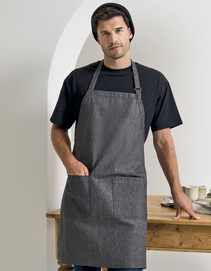 Premier Workwear Organic Denim Fairtrade Bib Apron schort