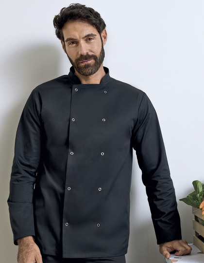 Premier Workwear Chef´s Long Sleeve Stud Jacket koksbuis