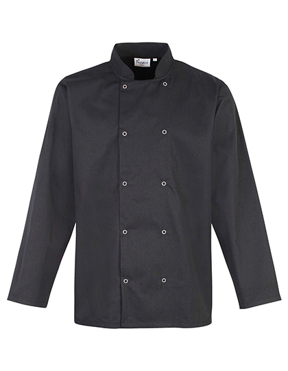 Premier Workwear Chef´s Long Sleeve Stud Jacket koksbuis achterzijde
