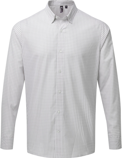 Premier Workwear Men´s Maxton Check Long Sleeve overhemd stofdetail
