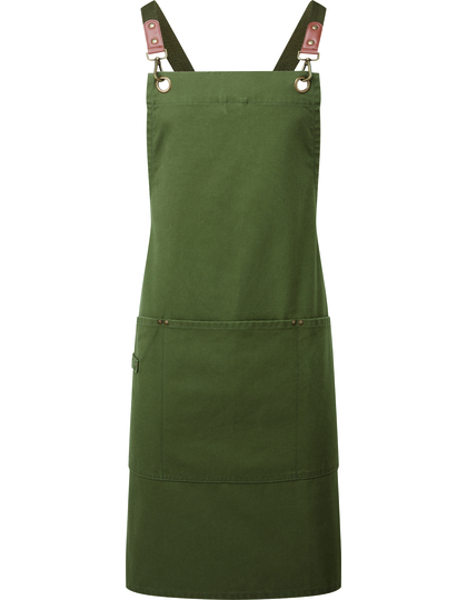 Premier Workwear Clip n Clasp Cross-Back Bib Apron schort achterzijde
