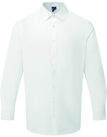 Premier Workwear Men´s Recyclight Poplin Shirt overhemd achterzijde