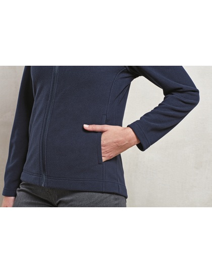 Premier Workwear Women´s Recyclight Micro Fleece fleecevest zijaanzicht