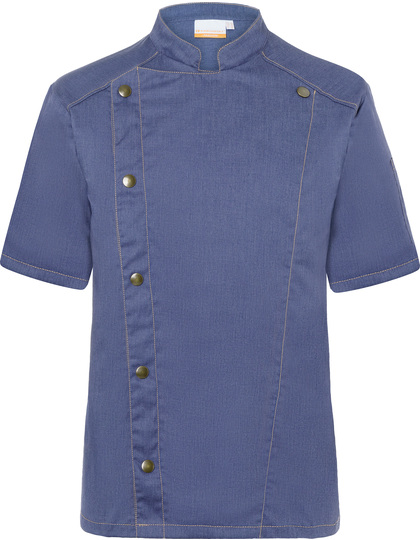 Karlowsky Short-Sleeved Chef´s Jacket Jeans Style koksbuis achterzijde