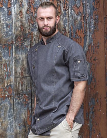 Karlowsky Short-Sleeved Chef´s Jacket Jeans Style koksbuis