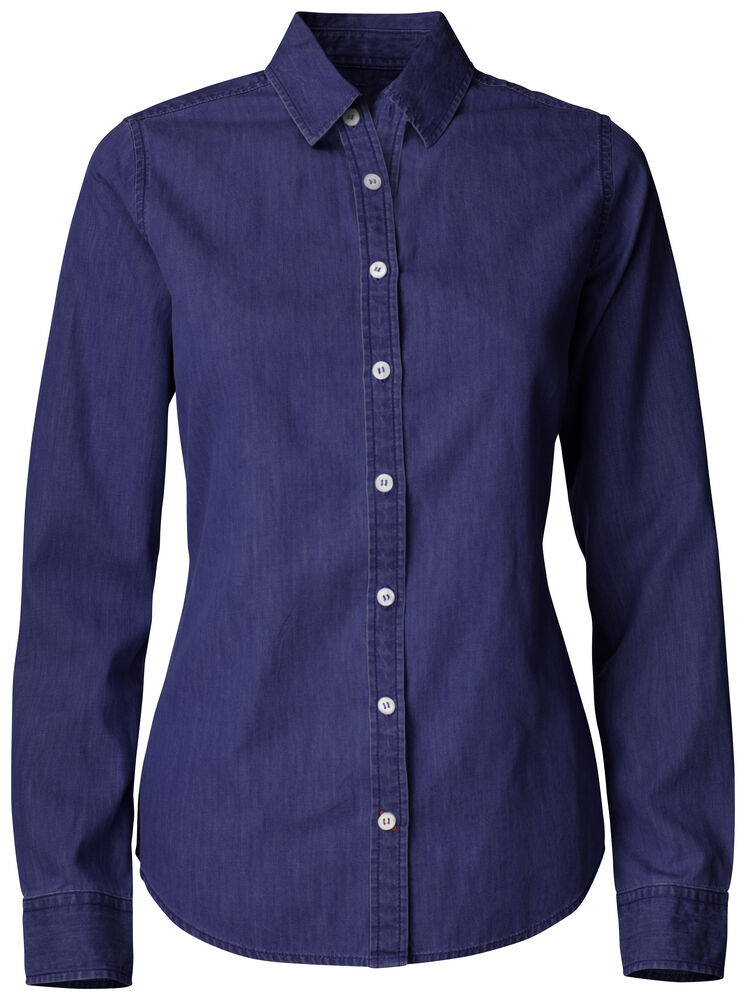 Cutter & Buck Ellensburg Denim Shirt Dames donker indigo