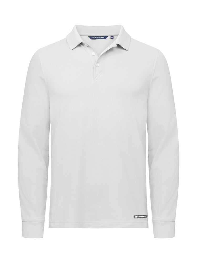 Cutter & Buck Advantage Polo Long Sleeve Heren poloshirts wit