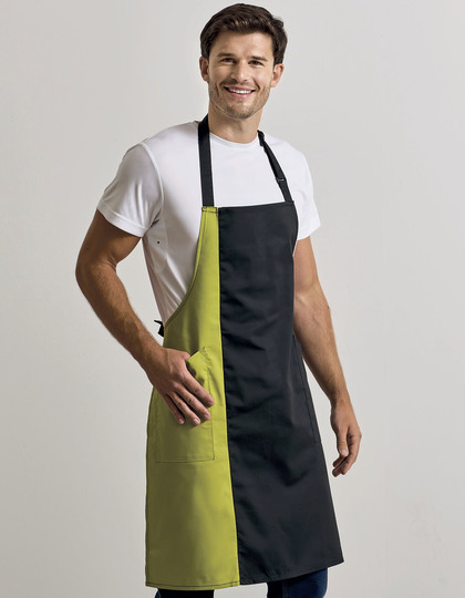 Premier Workwear Colours Collection Contrast Bib Apron schort