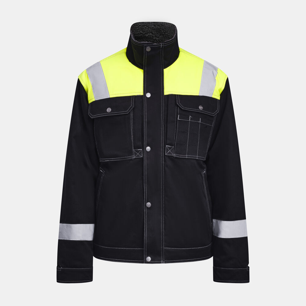 Jobman 1179 Winter Jacket werkjassen zwart geel