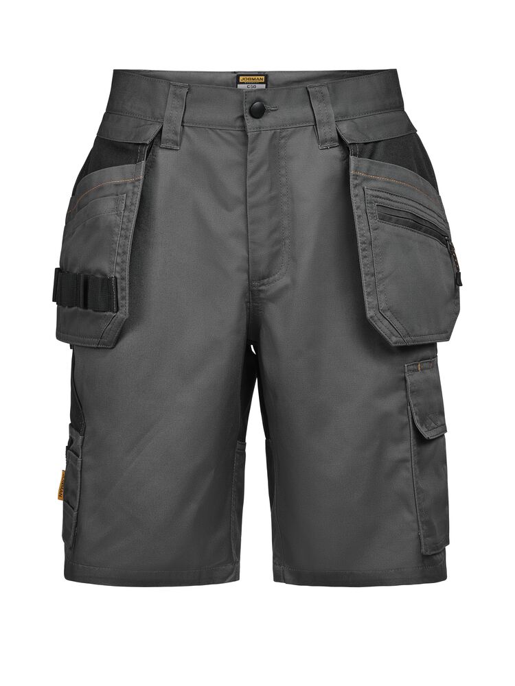 Jobman 2336 Craftman Shorts Semistretch korte broek donkergrijs zwart