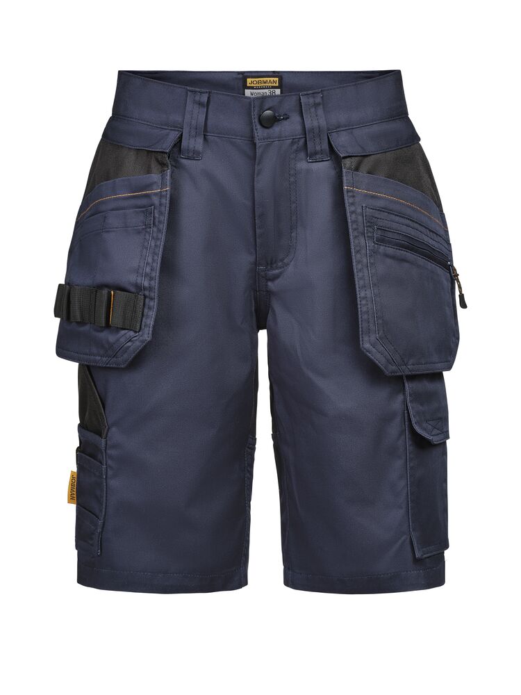 Jobman 2337 Craftsman Shorts Semistretch Woman korte broek navy zwart